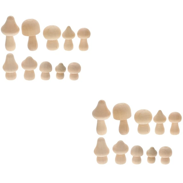 20 Stk unbemalter Pilz Miniatur-Pilz Kinder-Malspielzeug