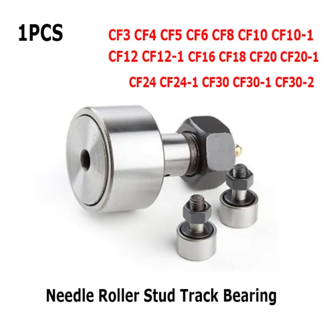 Bolt Type Cam Follower Needle Roller Stud Track Bearing CF3 - CF30 Dia 10mm-90mm