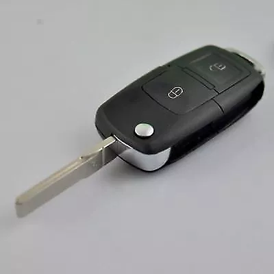 2 Button Remote Key Fob Case Shell + Flip Head For Vw Mk4 Golf Polo Bora