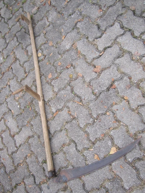 Antike Sense Gärtner Beet Acker Bauer 1950er Jahre