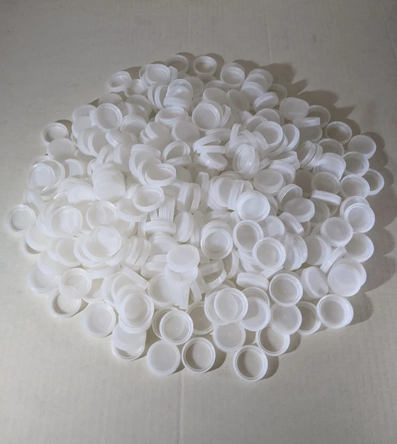 Lote de 400 tapas de botellas de agua de plástico transparente - suministros de artes y oficios