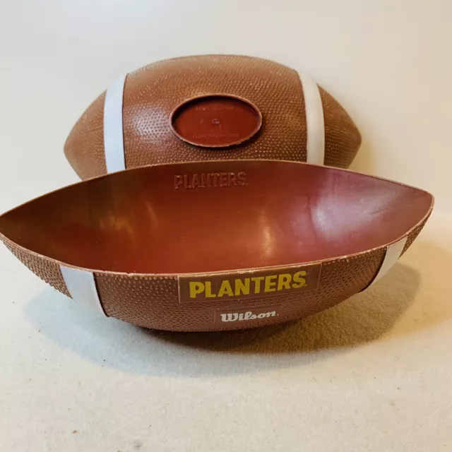 VTG Planters Wilson Football Plastic Dish Snack Bowl Set Peanuts Headline Sports