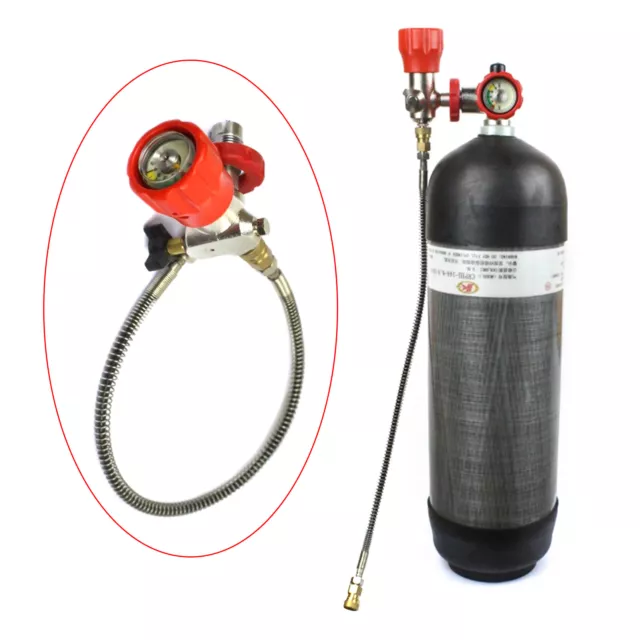 High Pressure 30MPA SCBA Paintball Air Tank Valve Carbon Fiber Valve Gauge]