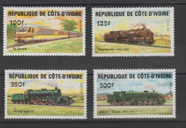 Côte D'Ivoire Parfum 1984 Trains 4 Val.mnh MF122035