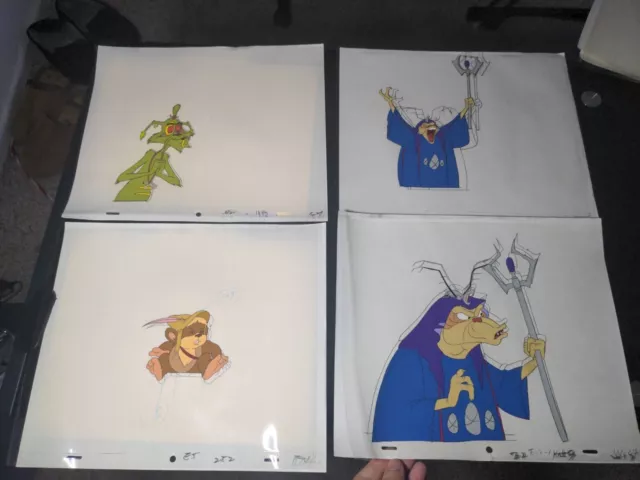 EWOKS animation cels BACKGROUND production art  Star Wars Action Figures  I8