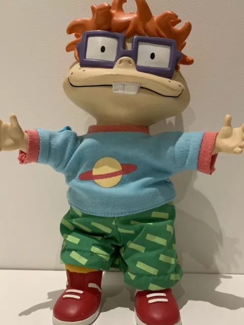 90’s Nickelodeon Rugrats Chuckie Toy Plush Doll Retro Figure