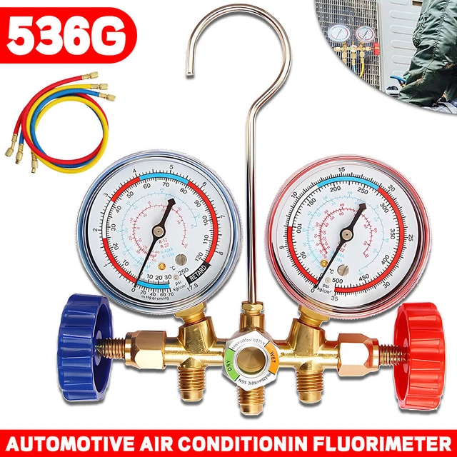 R12 R22 R134a R404a Manifold Gauge Set 3" Gauge HVAC A/C Refrigeration Charging