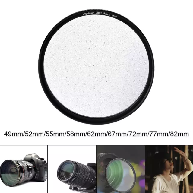 1/8 Black Mist Diffusion Lens Filter Effet cinématographique Soft Glow Cine