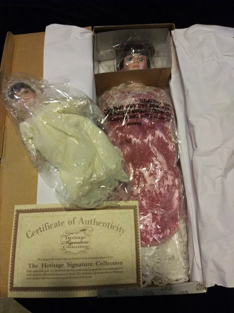 Porcelain Doll 'Rose with Baby' HERITAGE SIGNATURE COLLECTION #12260 NIB w/COA
