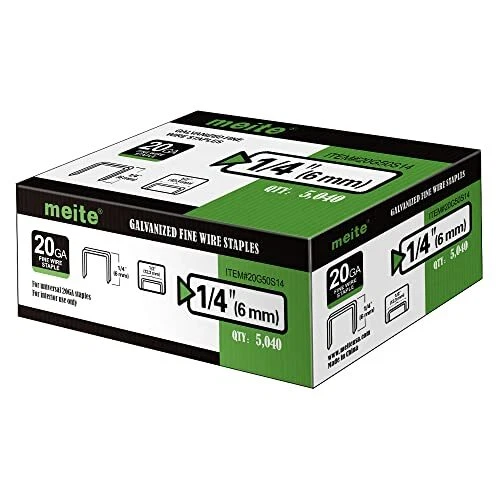 20 GAUGE 50 Series 1/2Inch Crown 1/4Inch Length Upholstery Staples