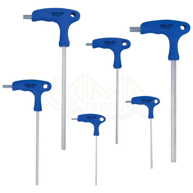 Set Chiavi Esagonali A T 9 Pezzi - Cromo Vanadio 2,5-10mm Con Asta Scorrevole - Foto 7