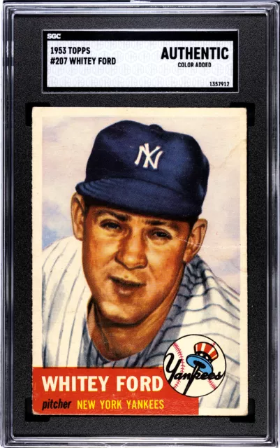 1953 Topps #207 Whitey Ford SGC Authentic