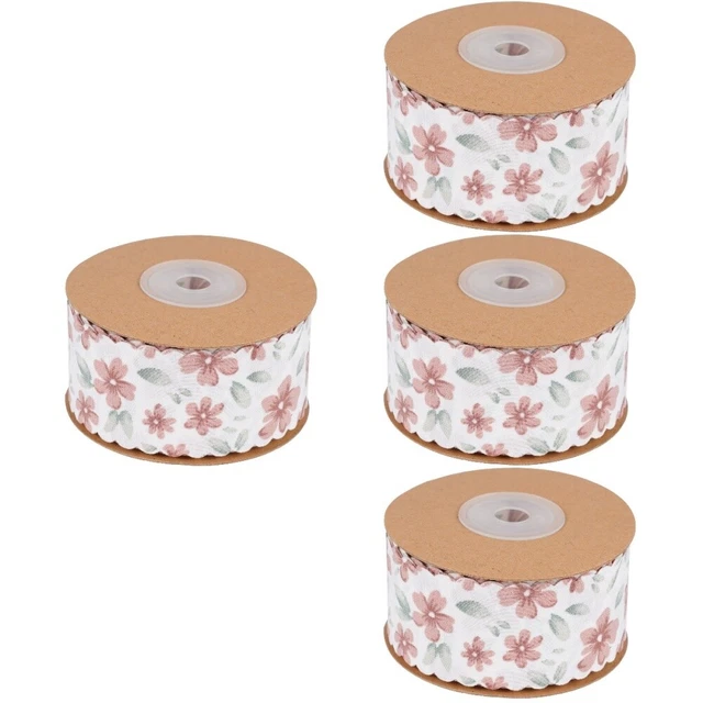ruban de mariée pour l'artisanat 4 rouleaux de motif de fleur