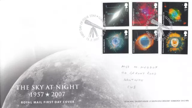 (134270) Sky at Night GB RM FDC Star Glenrothes 2007 NO INSERT