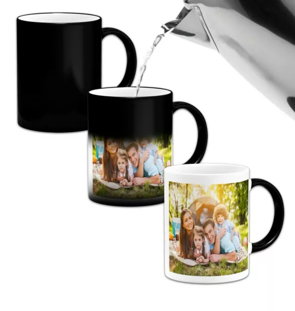 Personalised Magic Photo Mug Heat Custom Colour Changing Cup Mothers Day Gift