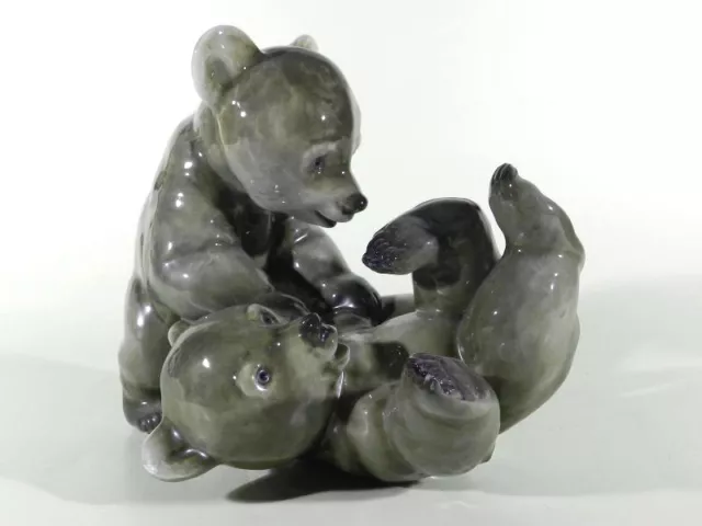 ROSENTHAL Porzellan Figur ° Bär ° grosse Bärengruppe ° signiert Heidenreich