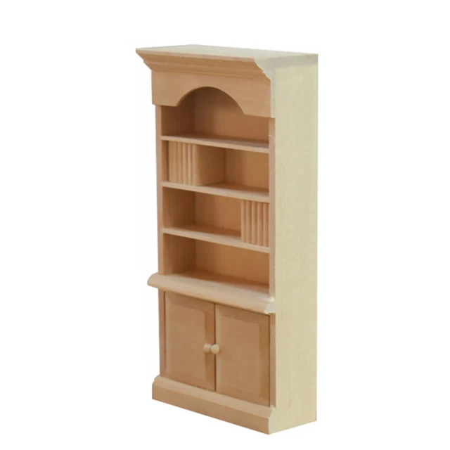 thumbnail image 2 of Kitchen Curio Cabinet Hutch Odoria Dollhouse Cabinet Miniature Bookcase: 1/12 Scale Display Bookshelf For Living Room Vintage - Mini Storage Curio China Cupboard Pantry - Tiny China Hutch 2 of 14