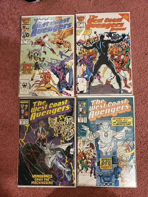 LOT OF 4 WEST COAST AVENGERS #10, 22, 23, Annual 1 - 1987 COPPER AGE MARVEL