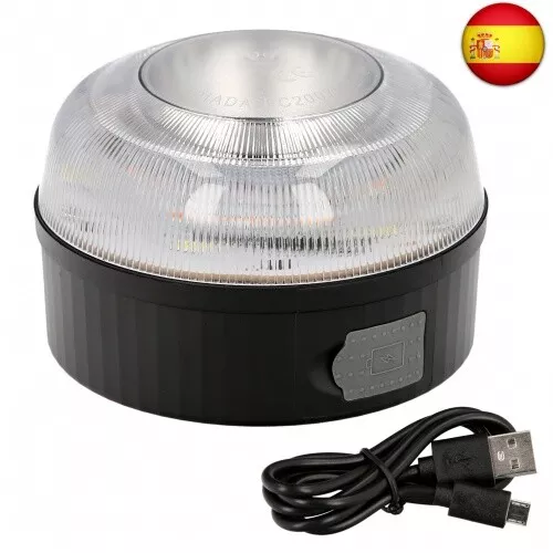 Luz Led Emergencia Coche V16 Baliza Luminosa Hologada Recargable USB