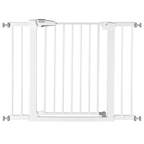 Baby Gate for Doorways and Stairs, 26-40 inches 26-40 Inch (Pack of 1) White