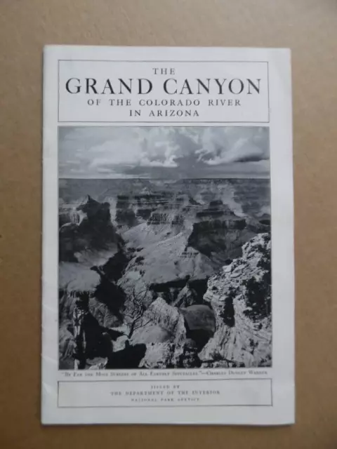 1917 Grand Canyon National Park Service Guide Book Arizona Antique Original VG+