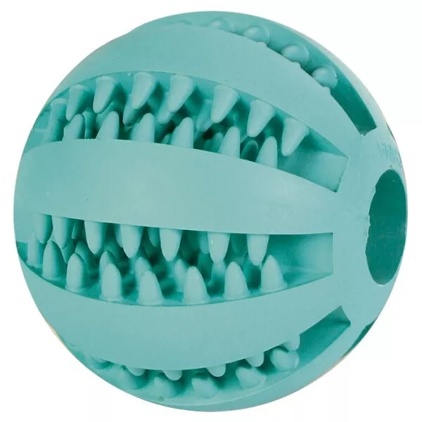 Denta Fun Dog Ball - Mint Flavour - Trixie Natural Rubber Dental Toy in 3 Sizes