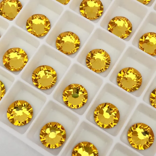 Swarovski Crystals Glue on 20 x SS34 Sunflower Yellow rhinestones diamantes gems