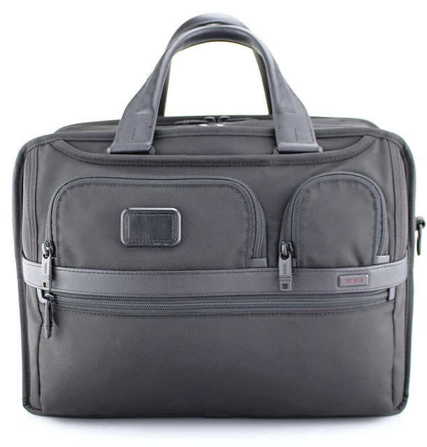 TUMI 'Alpha 2' Black Nylon Expandable Organizer Laptop Briefcase - 26141D2