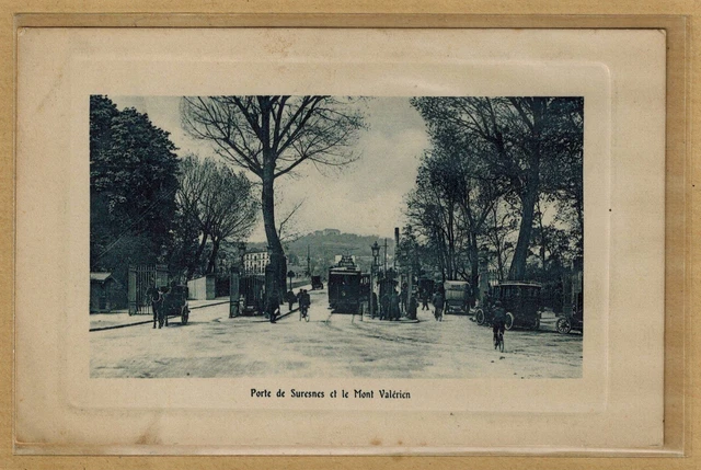 Cpa porte de Suresnes et le Mont Valérien rp0395
