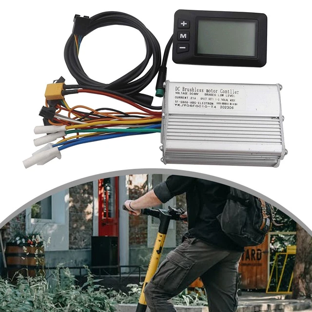 XBERSTAR Controller Motore Brushless 48V 500W Per Scooter Elettrico KUGOO M4/M4 Pro - Ricambio In Lega Alluminio Con Opzione Display LCD - copertina