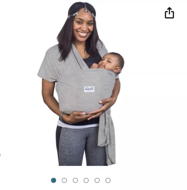 Cozitot Grey Stripe Unisex Condition   Baby Wrap, Nursing Cover Carrier