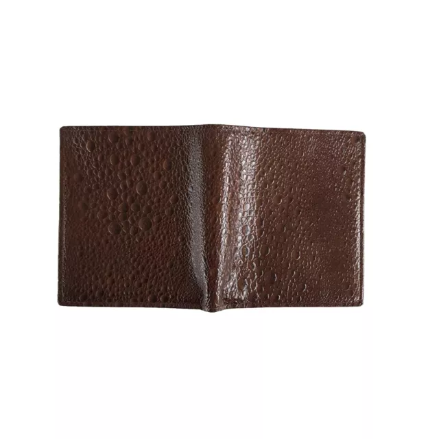 Prince Gardener Wallet Vtg Men's Genuine Cowhide Brown Pebbled Leather Bifold