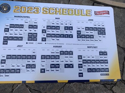 Brewers 2023 Schedule FOR SALE! - PicClick