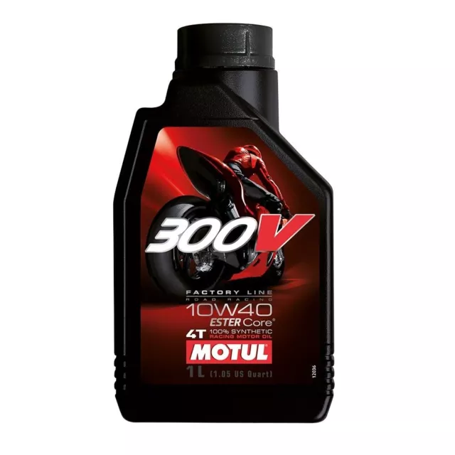 Motul 300V 10W40 Factory Line Road Racing 100% Synthetic 1 Litre Engine Oil.