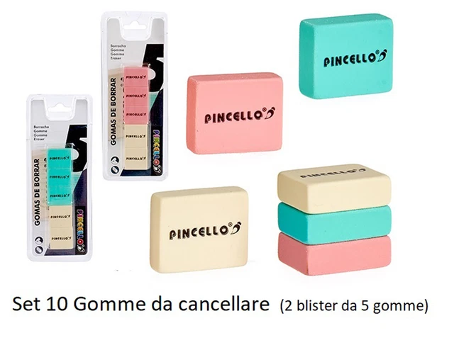 Gomme Da Cancellare Barbie Set Da 2 Con Coperchio Glitterato - Per Scuola, Cancellano Matita E Penne Gel