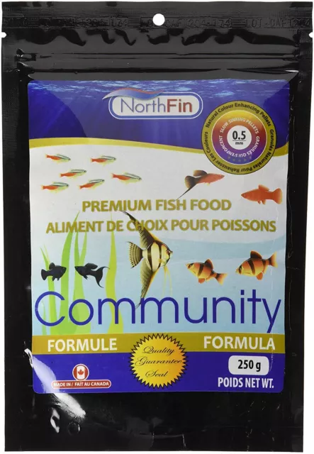 Northfin Comunidad Fórmula 0.5mm 250g Premium Peces Comida Lento Sinking Bolitas