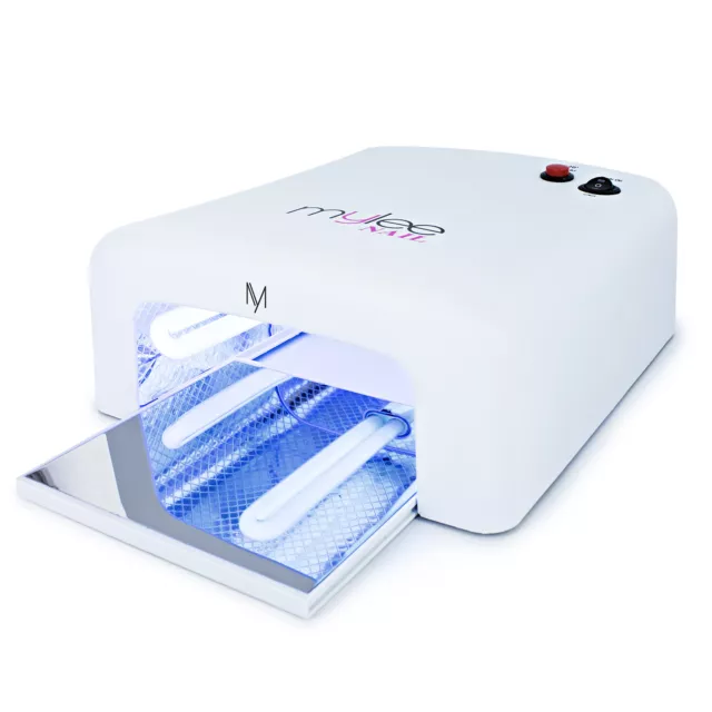 MYLEE 36W UV Lamp Gel Polish Curing Nail Art Dryer Manicure w/ Timer & 4 Bulbs 2