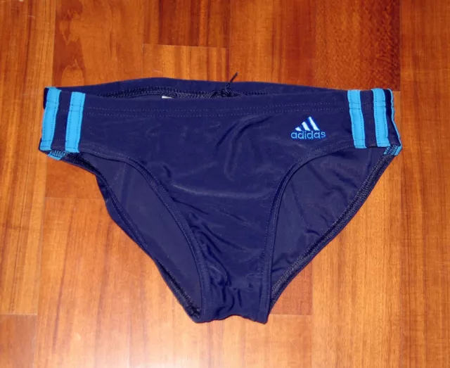 Costume Slip Adidas Piscina Mare Bambino Tg. 8 Anni Col. Blu