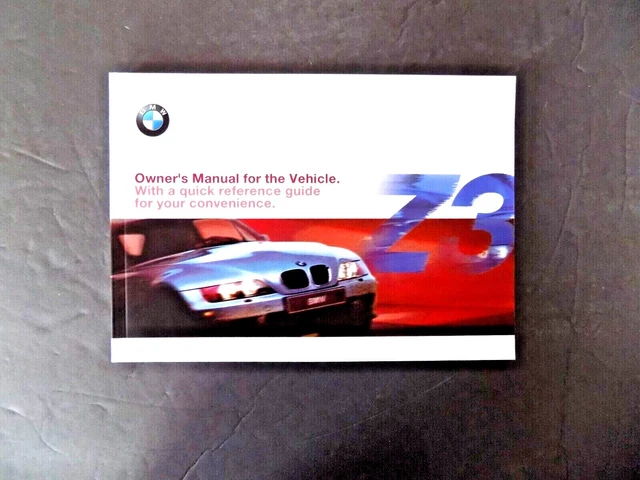 2001 bmw z3 roadster Owners Manual E36 coupe 3 Series 2.5 original 3.0 2001 bmw z3 roadster Owners Manual E36 coupe 3 Series 2.5 original 3.0