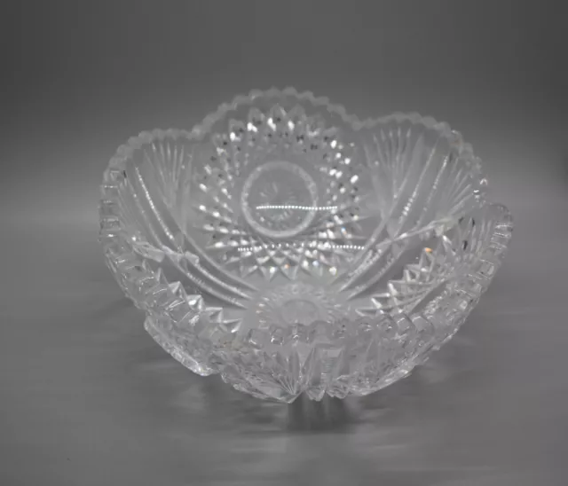 HC Fry 8.25" Bowl Empire Japan ABP American Brilliant Period Cut Crystal