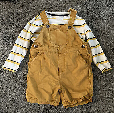 Baby boy dungaree outfit set by Next age 1.5-2 years dinosaur