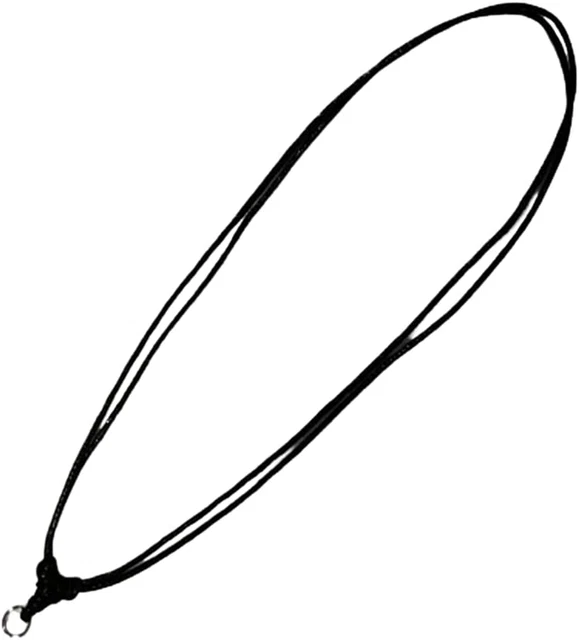 Poppip 5 Pieces Handmade Craft Vintage Black Cord Rope Adjustable Necklaces with