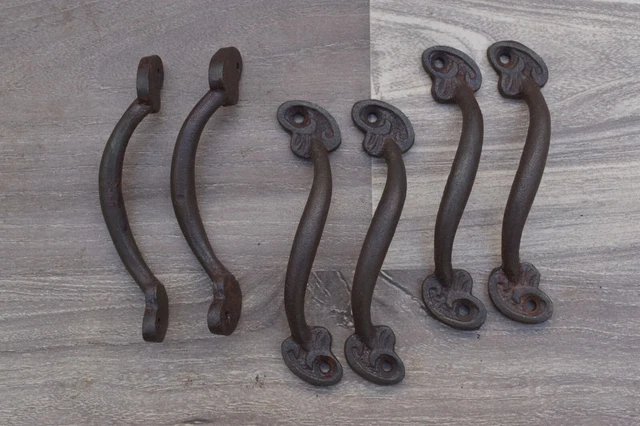 Poignée Ancienne En Fonte 22,2 Cm – Fixe, Style Vintage Pour Porte D’entrée