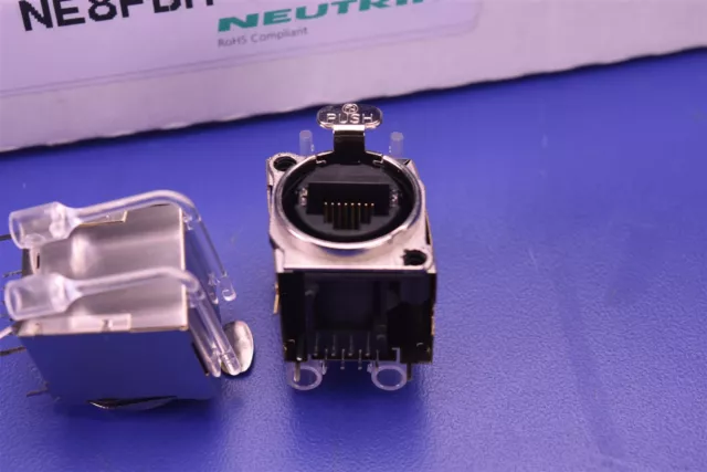 2 connecteurs modulaires / connecteurs Ethernet Neutrik RJ45 NE8FBH-LED EtherCON 3