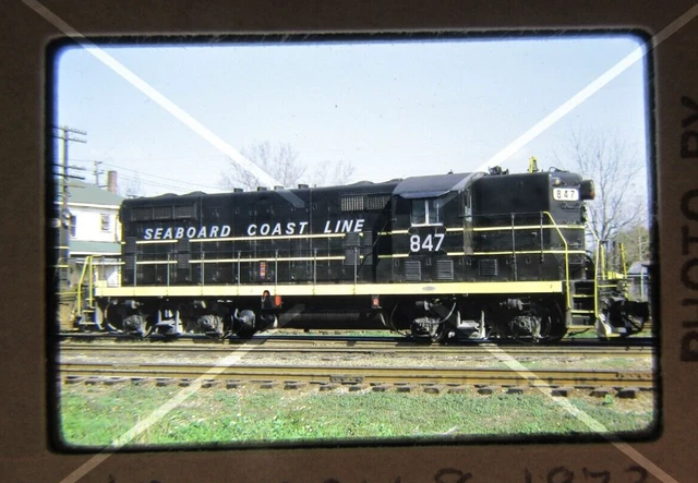Original '72 Kodachrome Slide SCL Seaboard Coast Line 847 GP7 Jacksonville 40N20
