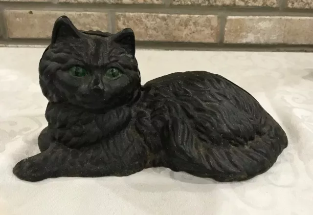 Antique Cast Iron Door Stop Cat Figurine 11"