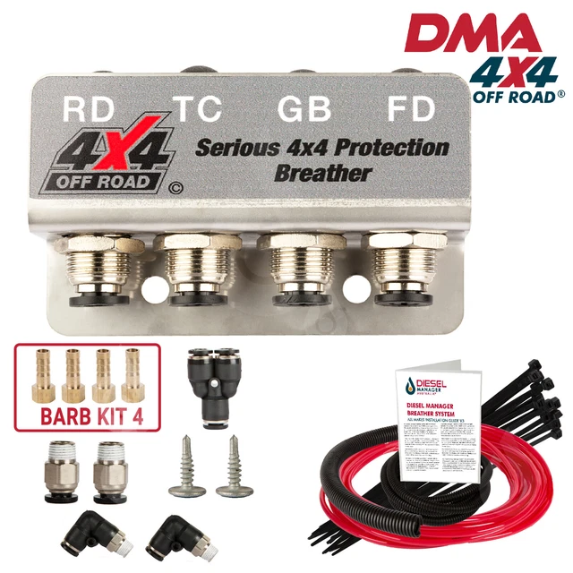 DMA OVERLAND DIFF Breather Kit 4 Port for Toyota Hilux N70 Kun26R Kun26 Red EUR 32,80 PicClick FR