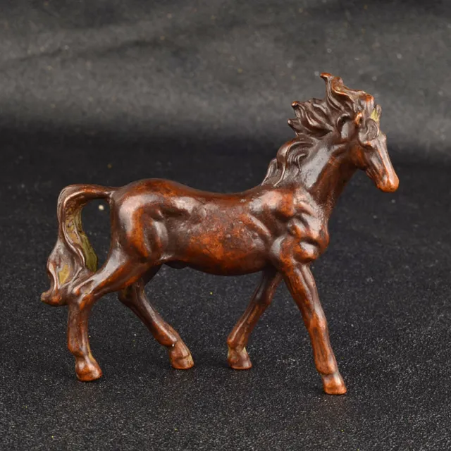Collection Exquisite Chinese Pure Red Copper * A Galloping Horse * Statue figure