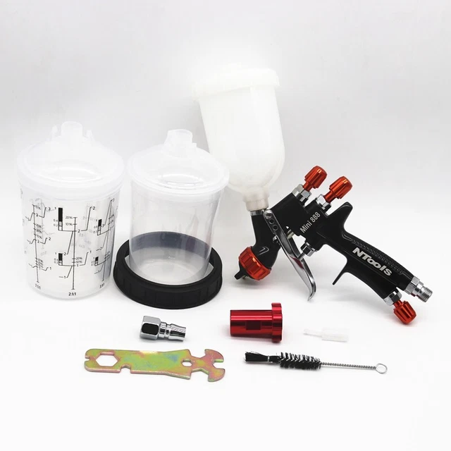 1.2mm Nozzle Mini Paint Air Spray Gun With 400CC Mixing Cup & Adapter Airbrush