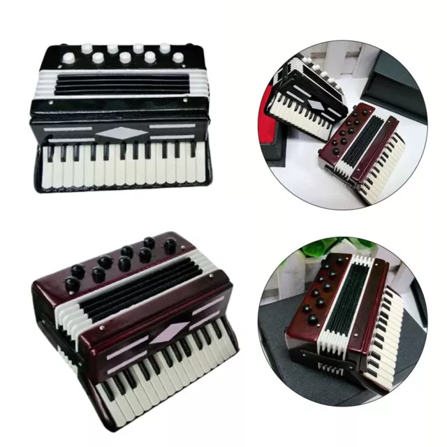 Musical Instruments Collection Decorative Ornament Miniature Accordion Model